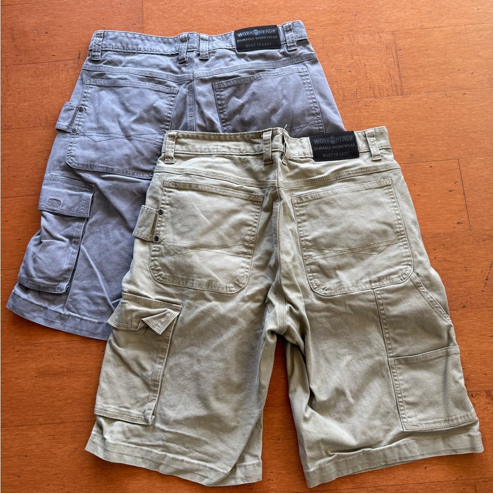 2 pairs Mens Work Ready Cargo Shorts